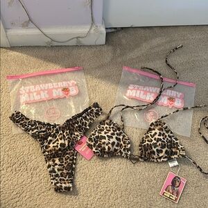Strawberry Milk Mob Wild Print Bikini